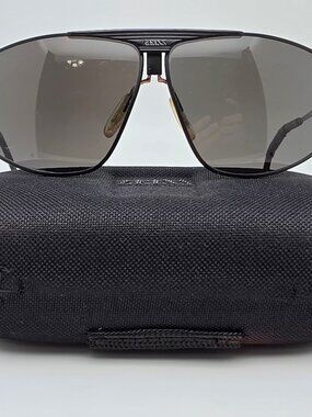 Zeiss CE Scopz Mod 7920-100 Black Frame Polarized Grey Lens Aviator Sunglasses